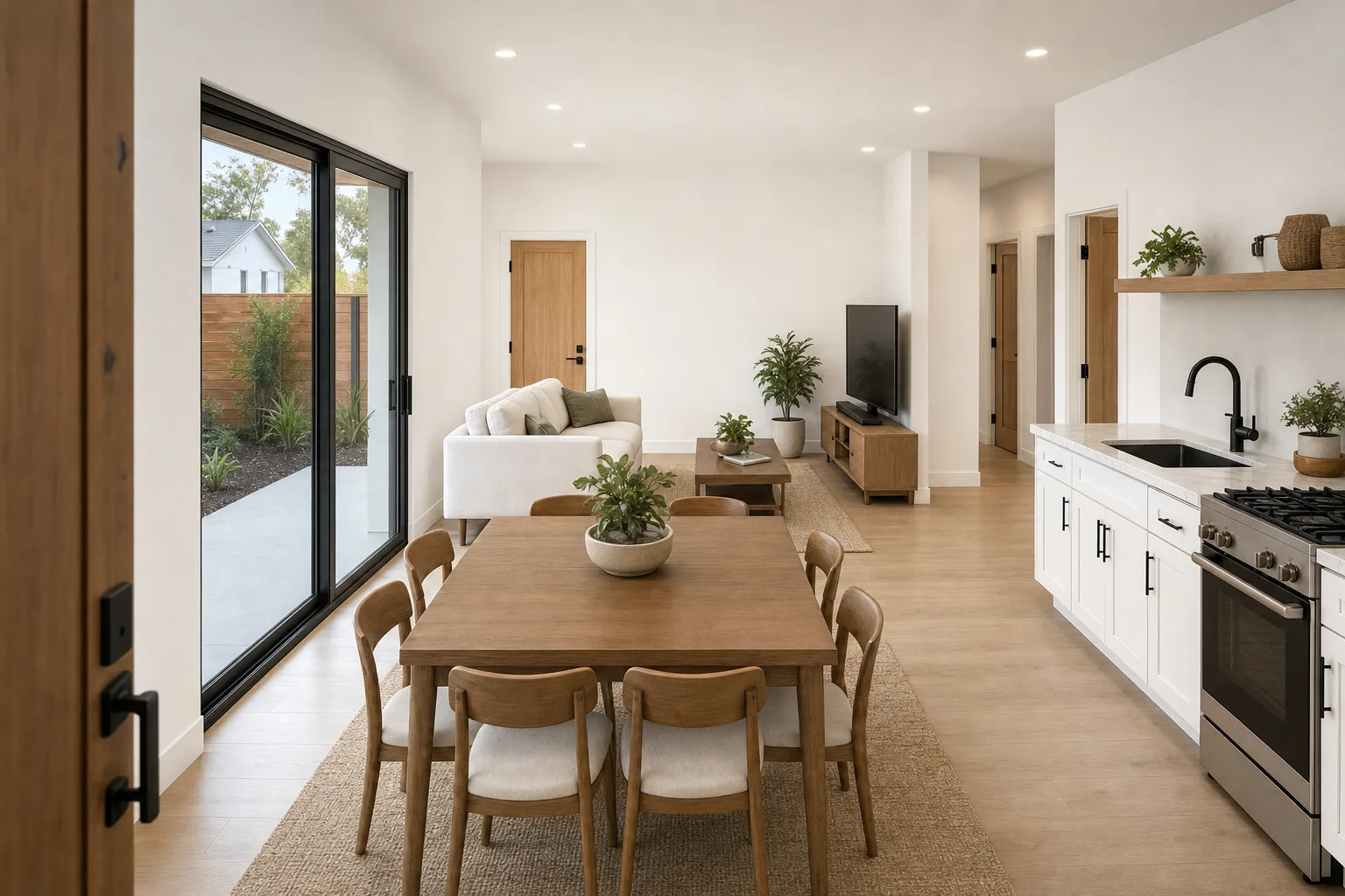 The 600, kitchen & living (design concept rendering)