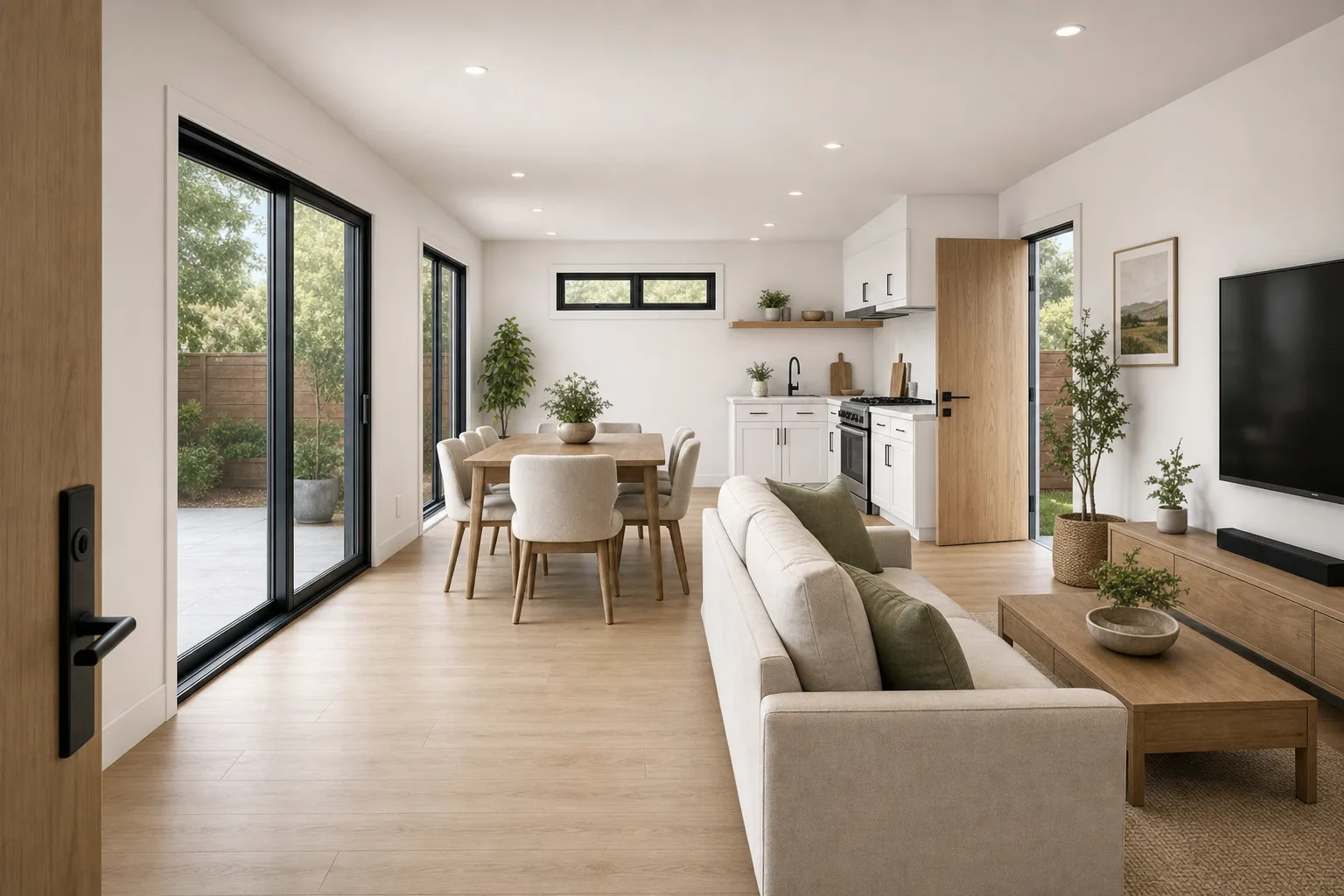 The 800, kitchen & living (design concept rendering)