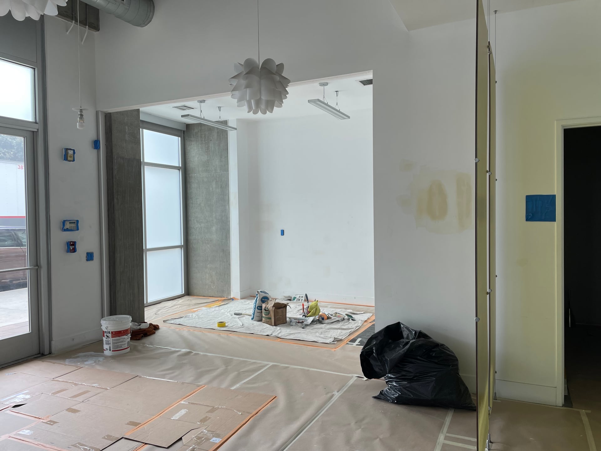 From architectural plan and engineering going through the permitting process to demo framing electrical insulation basically special insulation for the Music school, then Drywall fresh quote of Paint installing new doors and final touches