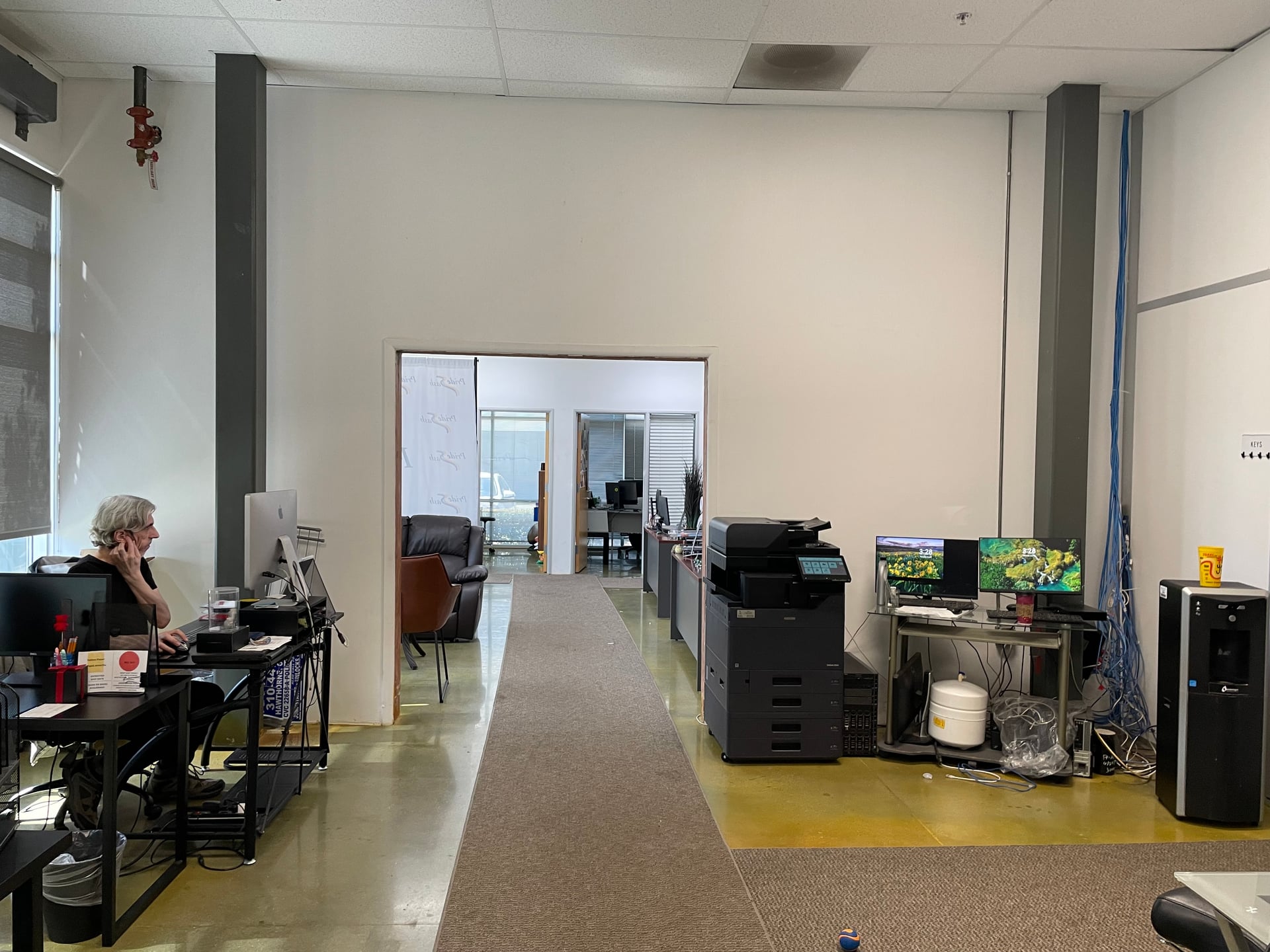 From beginning to end commercial space in Hawthorne factory, they doing such for colleges had to build a new common area for his workers with new kitchen, a new 3000 ft.² of Office. We did almost 4000 ft.² of flooring, paint the entire offices, renovate, bathrooms, and more. The client is super happy because of her workers have a new nice space to have lunch and hang out we also upgraded the entire communication system with the machines on the floor, which was super sophisticated low-voltage project