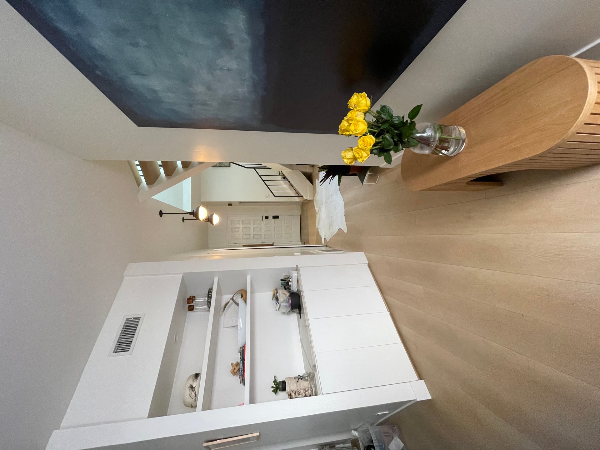 Renovation was complete to the full satisfaction of the Client Custom Kitchen amazing new flooring stairs came out amazingly and painted the entire apartment project complete