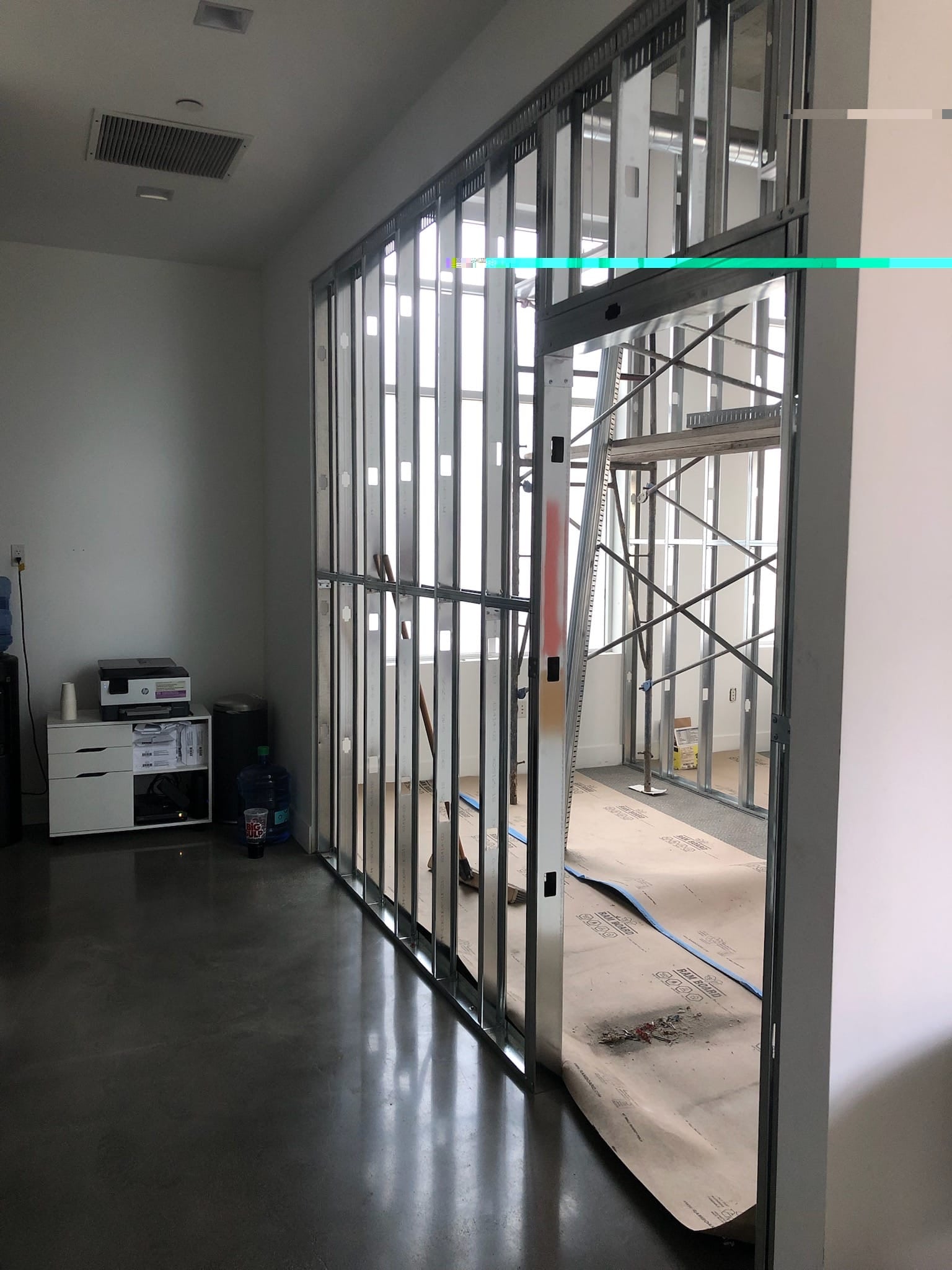 From architectural plan and engineering going through the permitting process to demo framing electrical insulation basically special insulation for the Music school, then Drywall fresh quote of Paint installing new doors and final touches